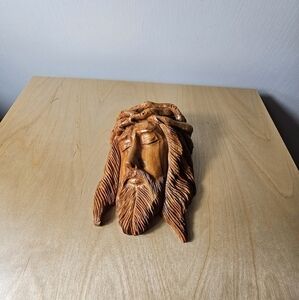 Hand Carved Olive Wood Jesus Wall Hanging